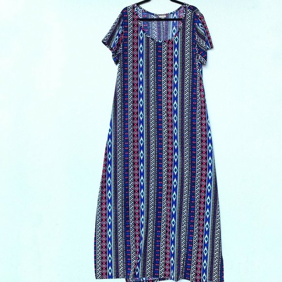 Eyeshadow Women Blouse 18/20 W Long Tunic Short Sl‎ - Picture 1 of 8